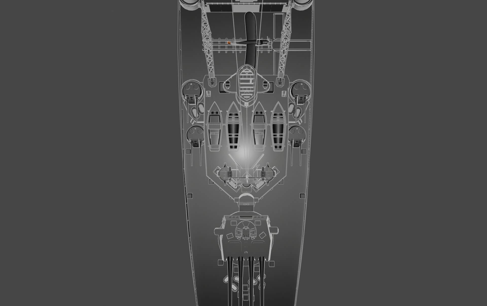 Warship 3D Model