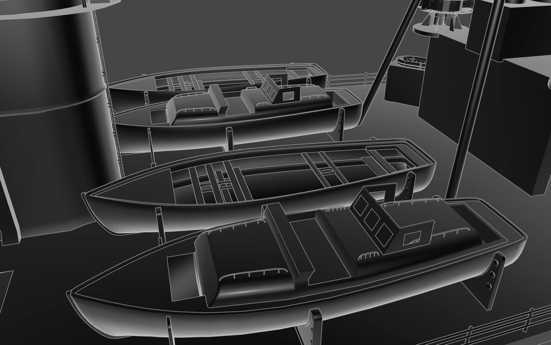 Warship 3D Model