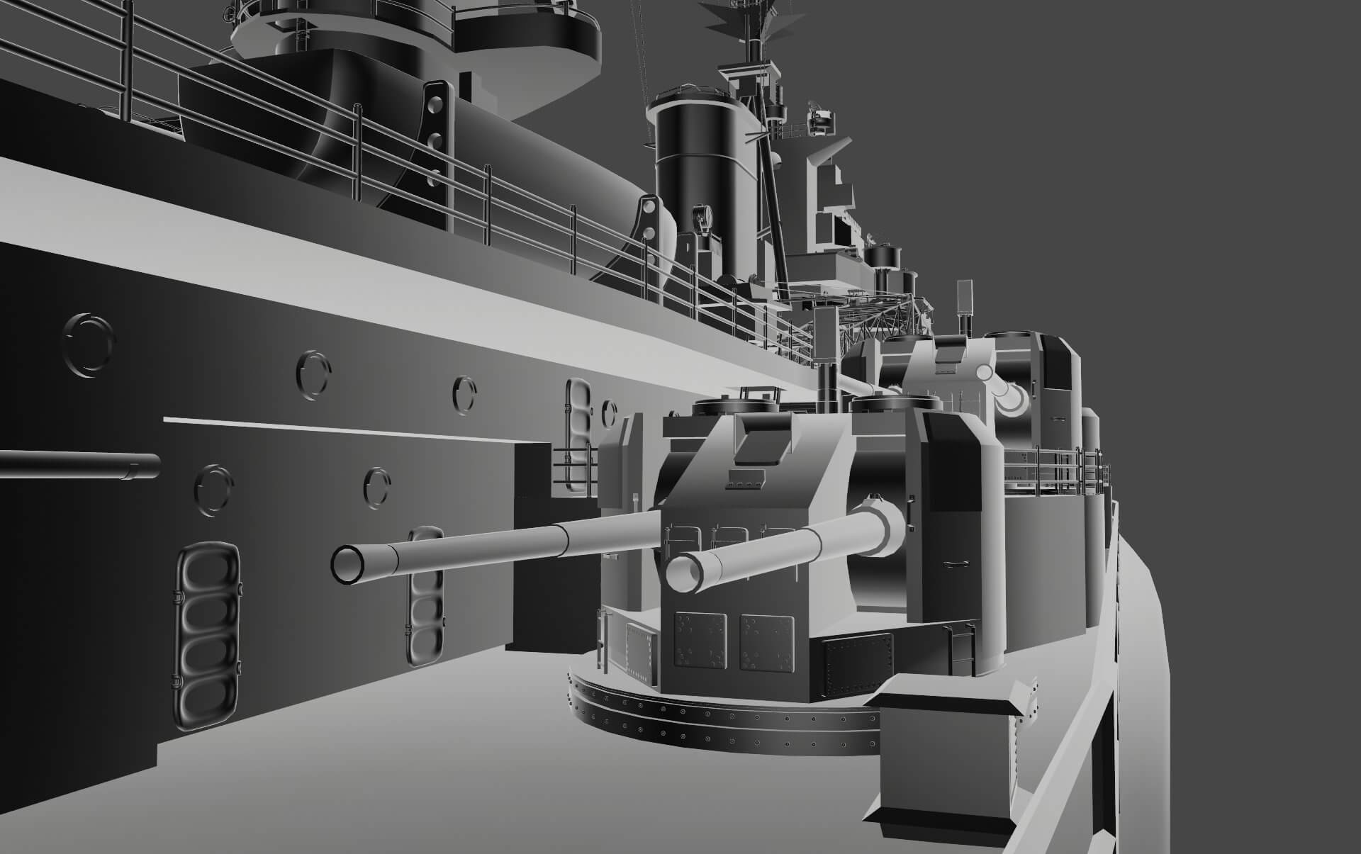 Warship 3D Model