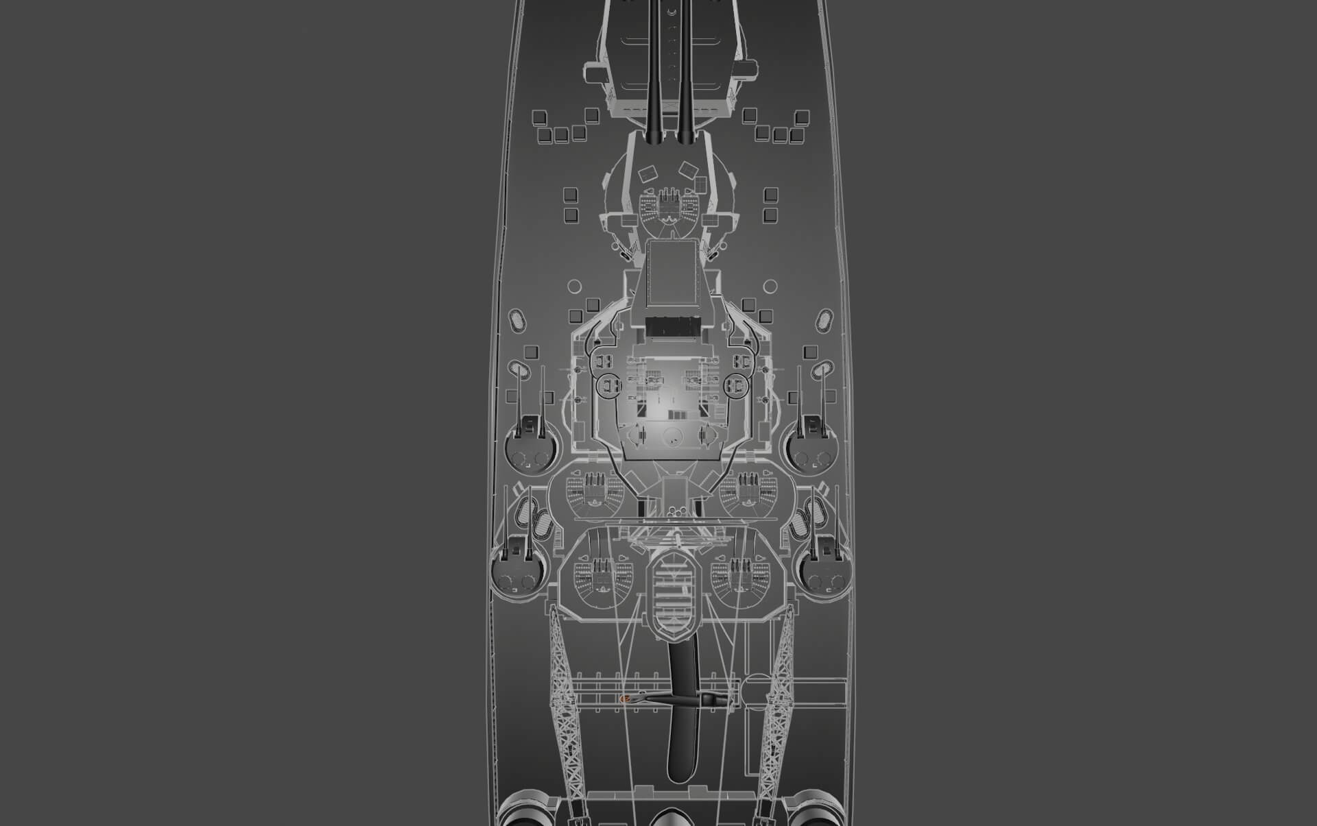 Warship 3D Model