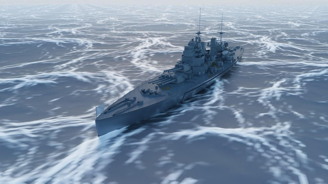 Warship 3D Model