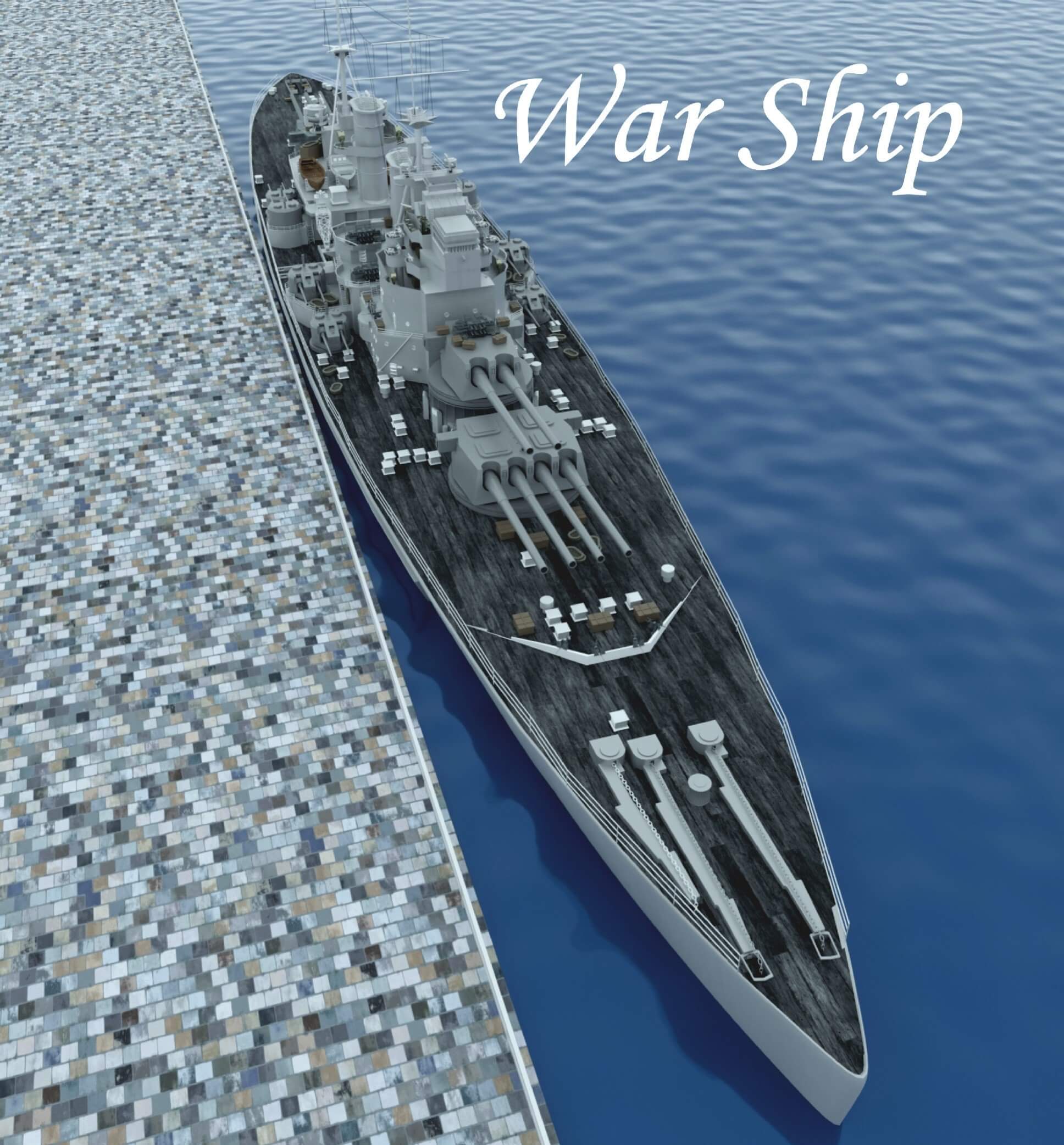 Warship 3D Model