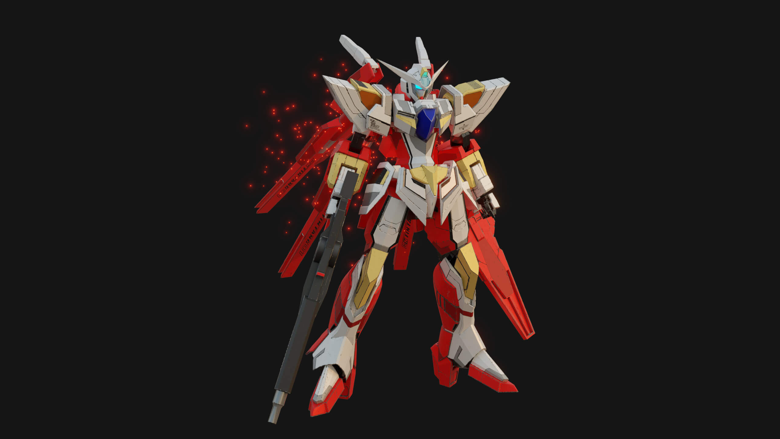 Reborns Gundam 3D Model