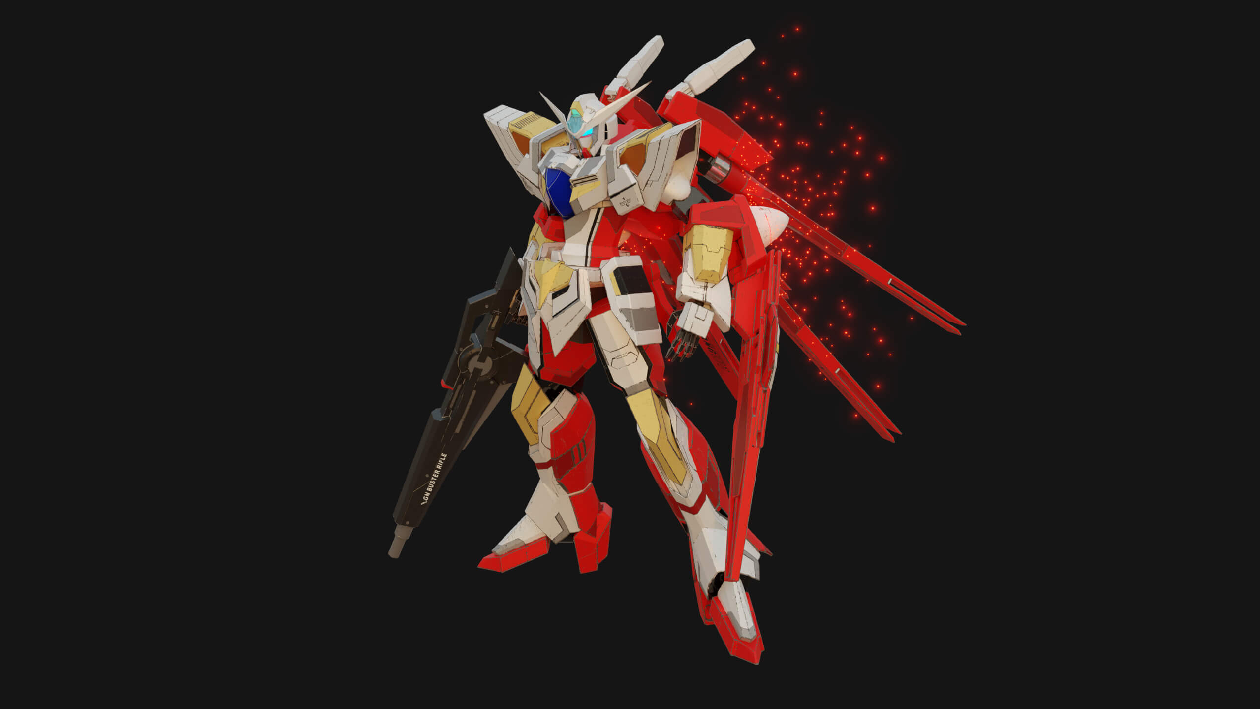 Reborns Gundam 3D Model