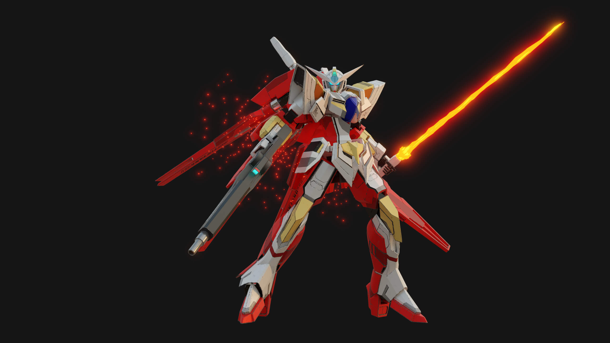 Reborns Gundam 3D Model