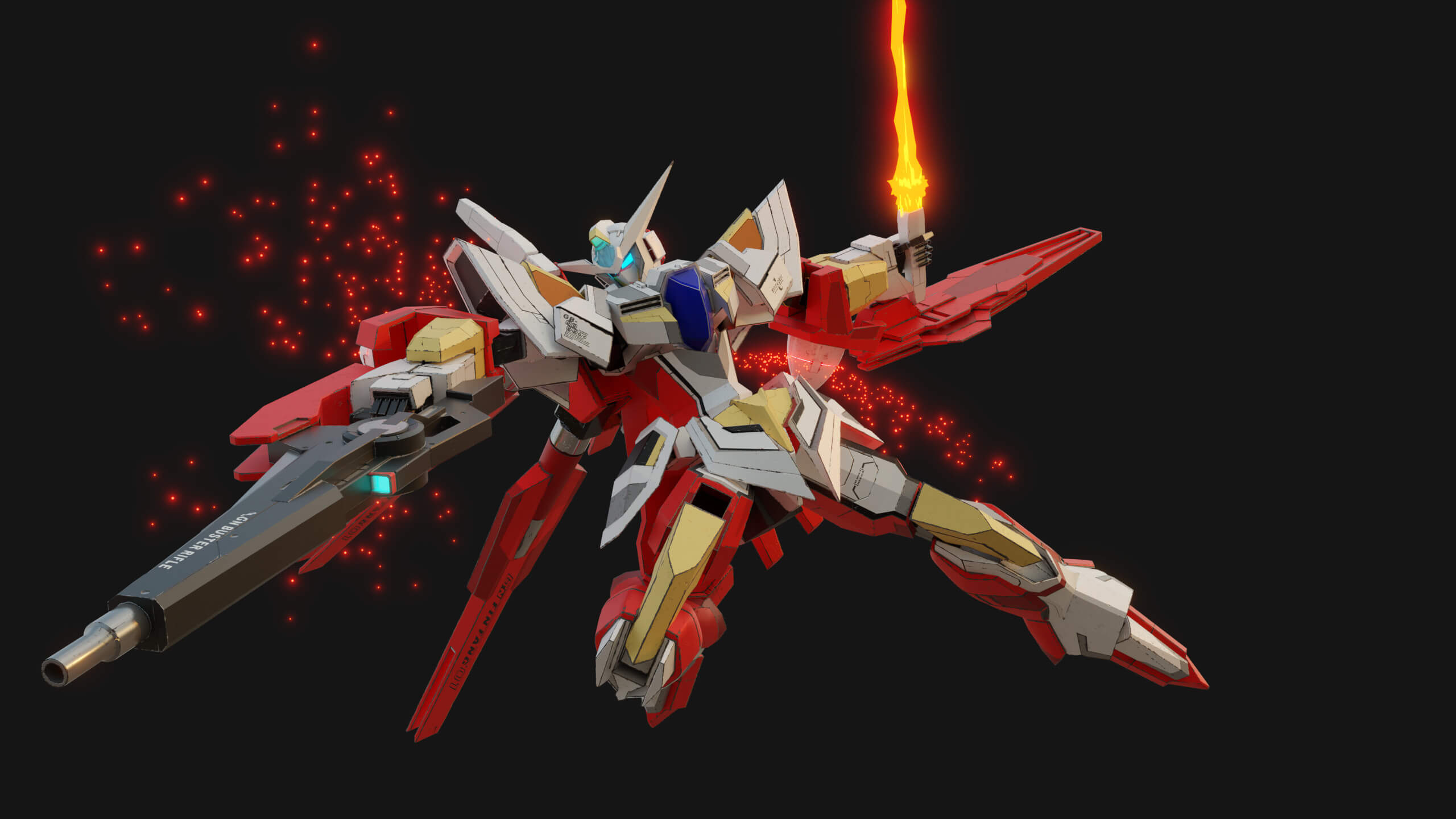 Reborns Gundam 3D Model