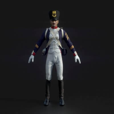 Soldier French 3D Model