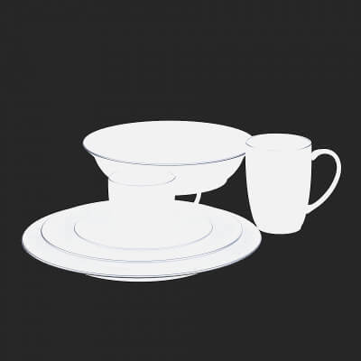 Tableware Set V 3D Model