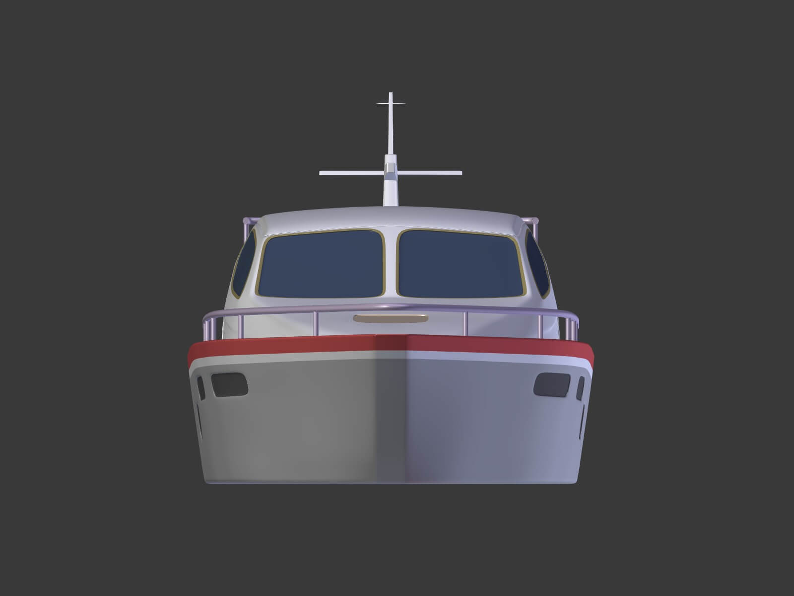 Cartoon Yacht 3D Model