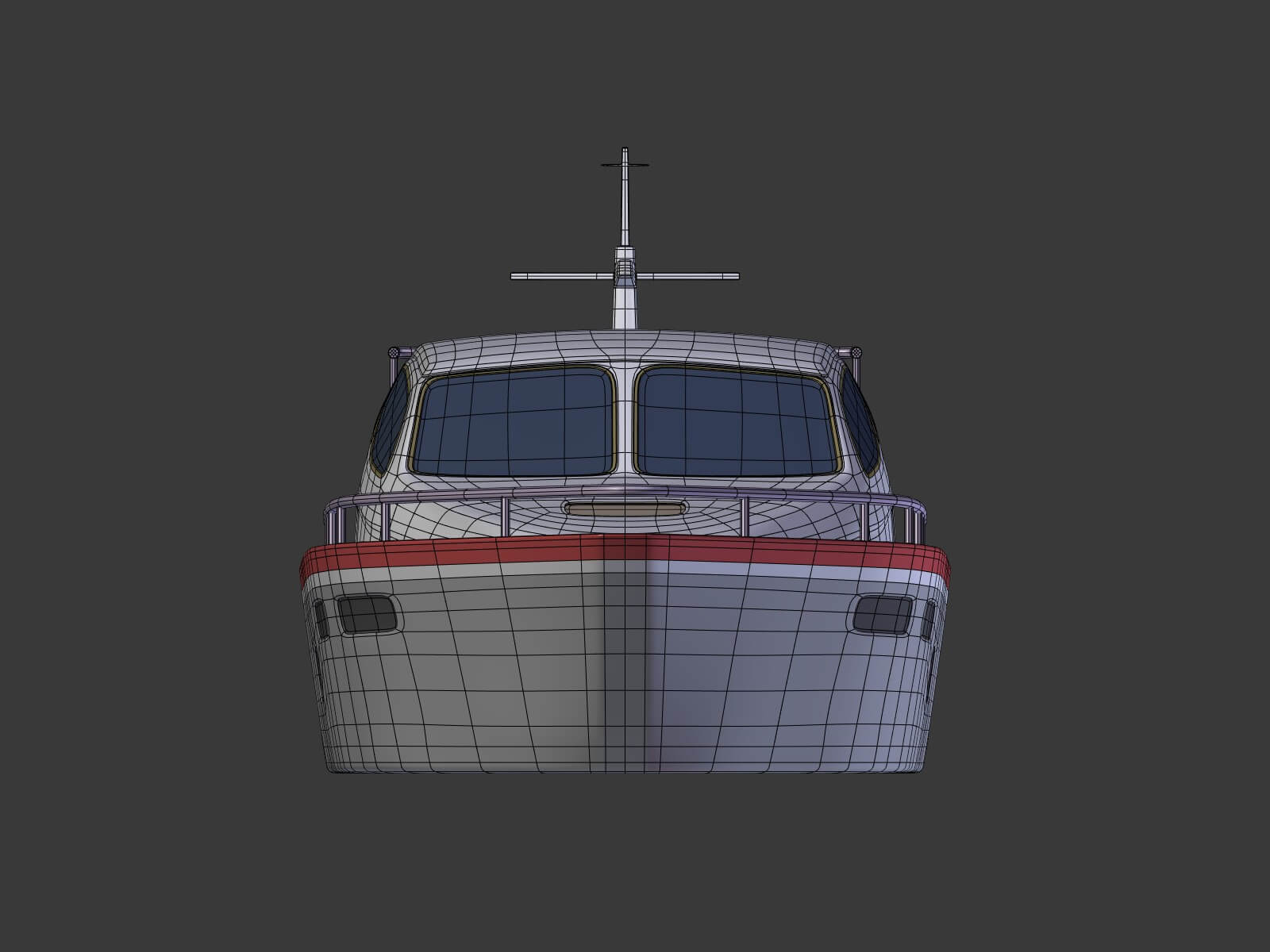 Cartoon Yacht 3D Model