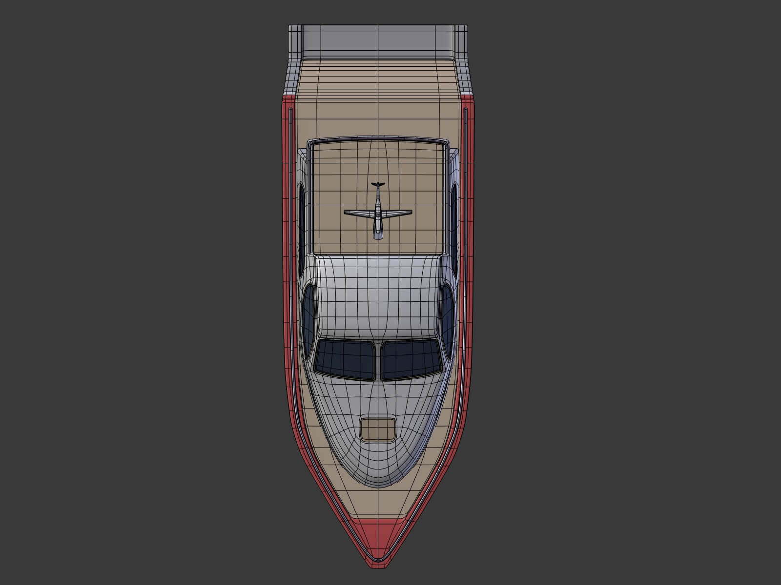 Cartoon Yacht 3D Model