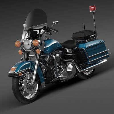 Harley Davidson Motorcycle 3D Model