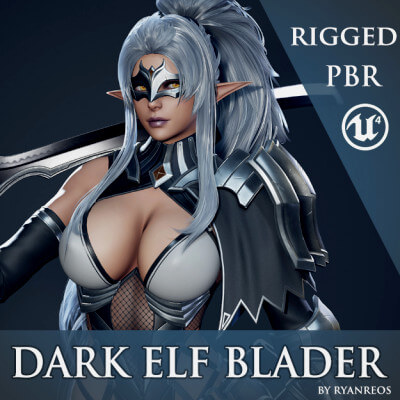 Dark Elf Blader 3D Model