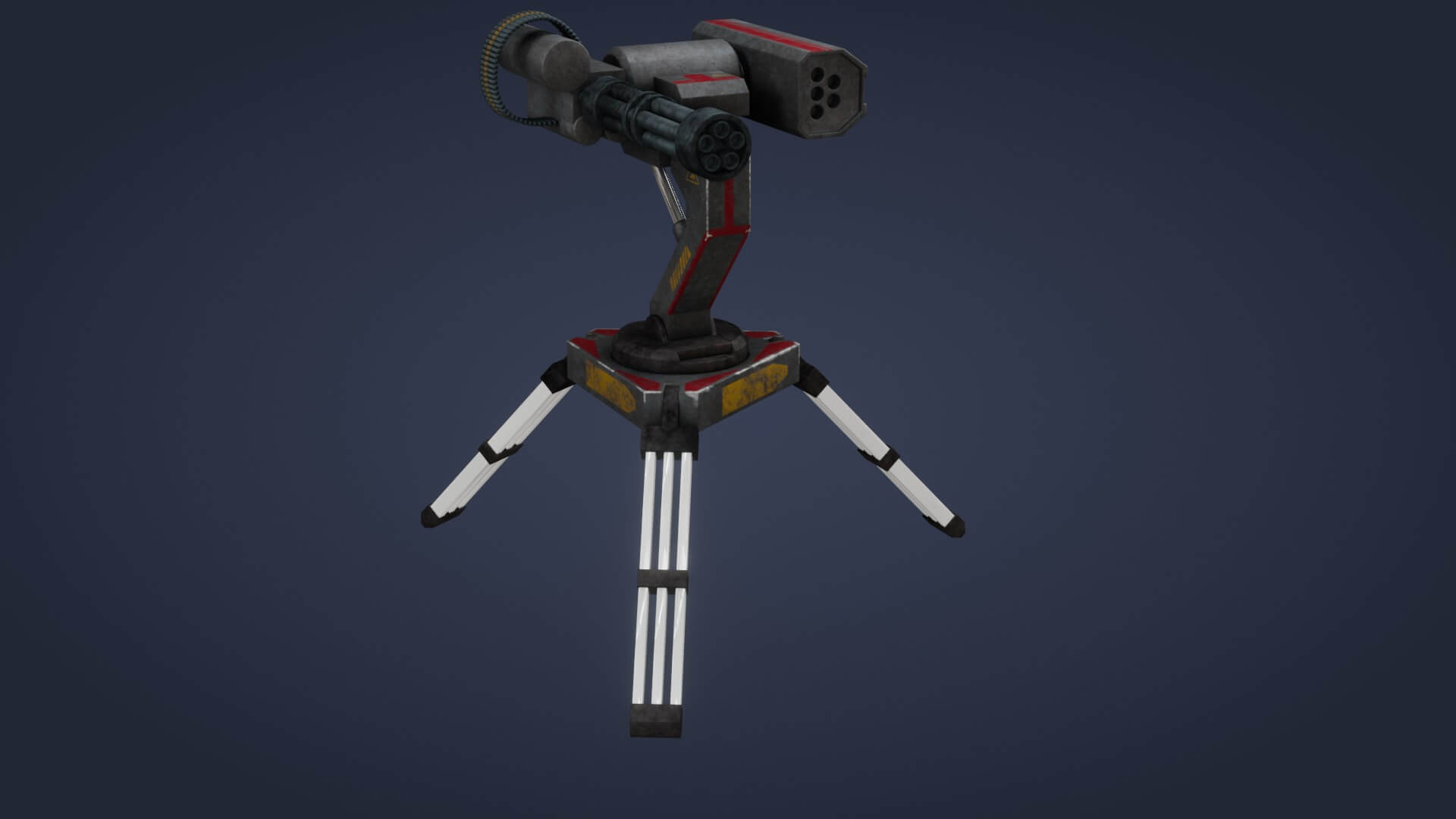 Sci-Fi Turret 3D Model