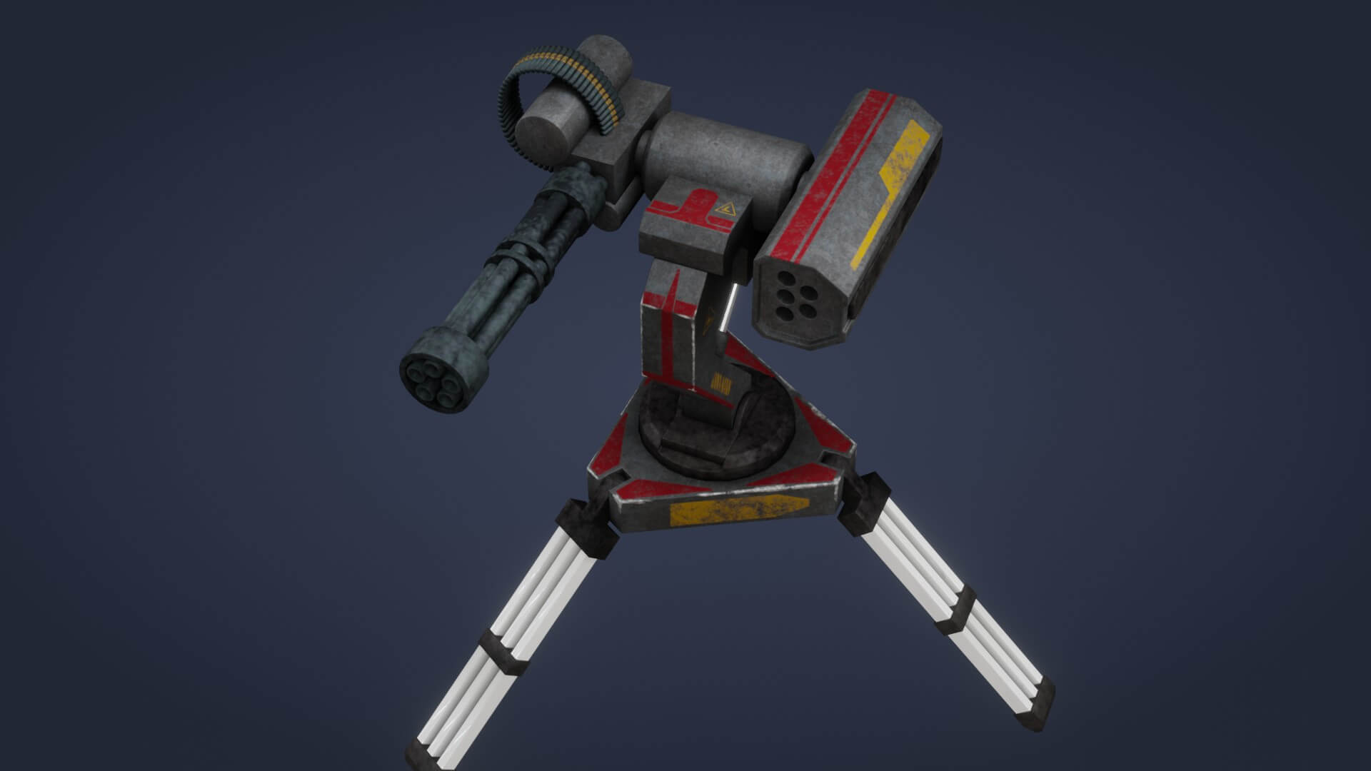 Sci-Fi Turret 3D Model