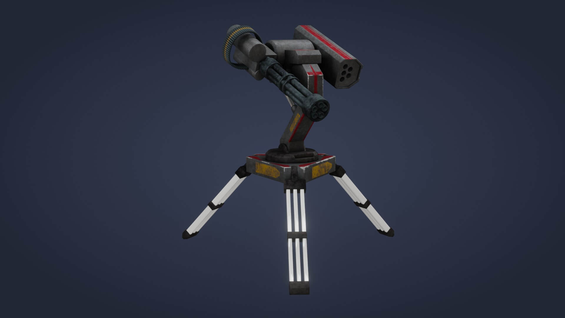 Sci-Fi Turret 3D Model