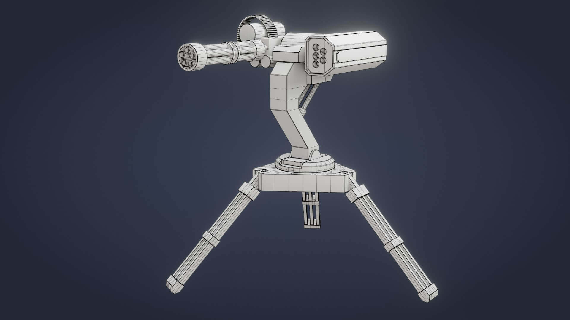 Sci-Fi Turret 3D Model