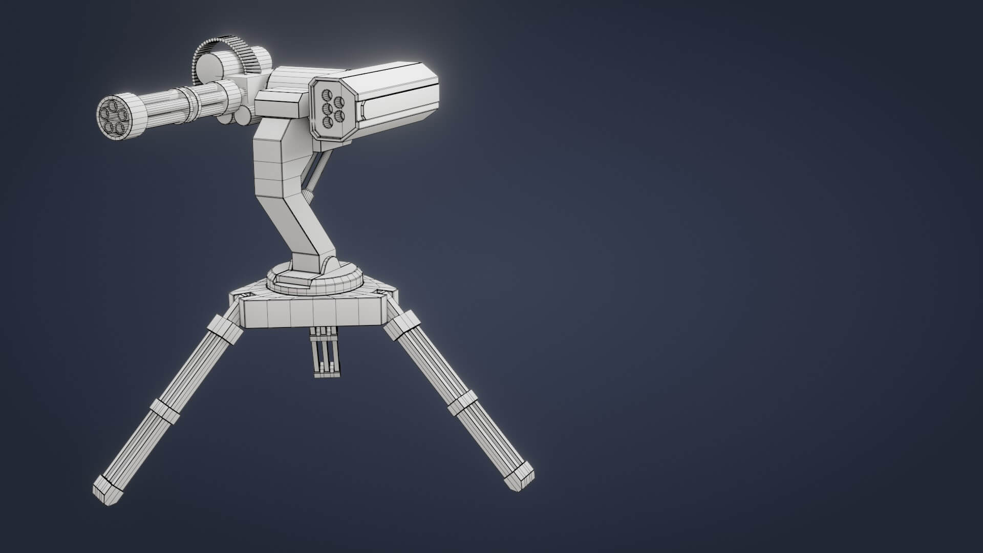 Sci-Fi Turret 3D Model