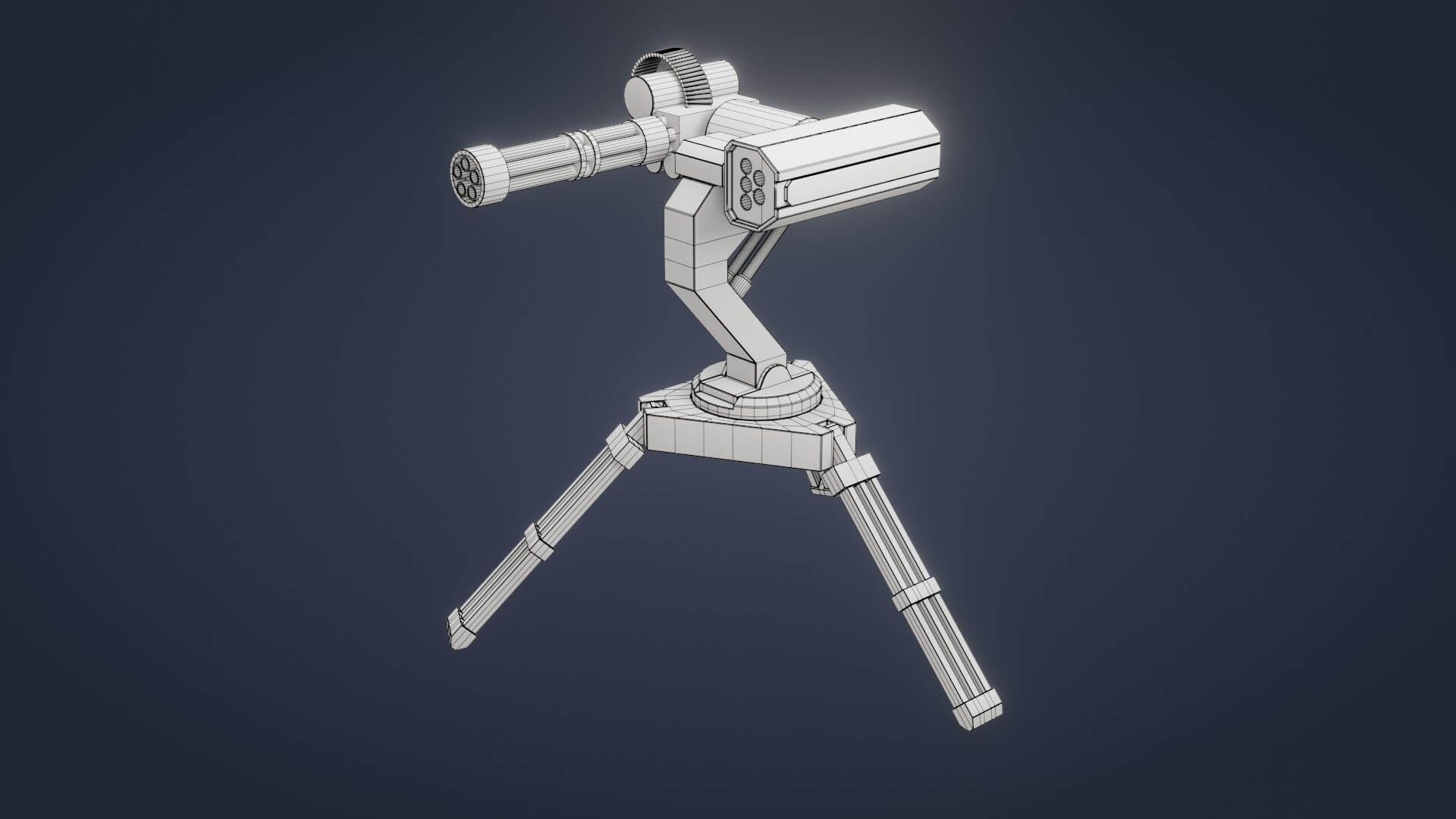 Sci-Fi Turret 3D Model