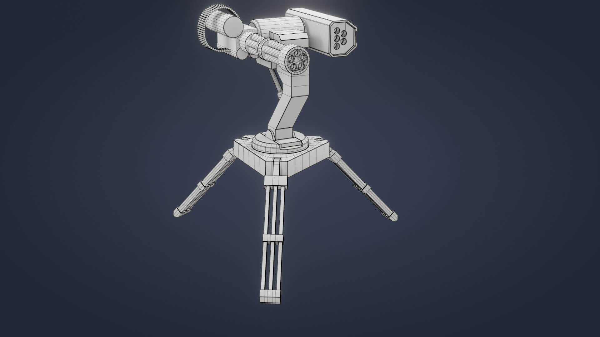 Sci-Fi Turret 3D Model