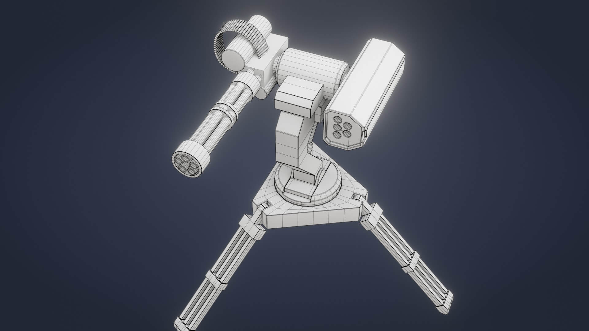 Sci-Fi Turret 3D Model