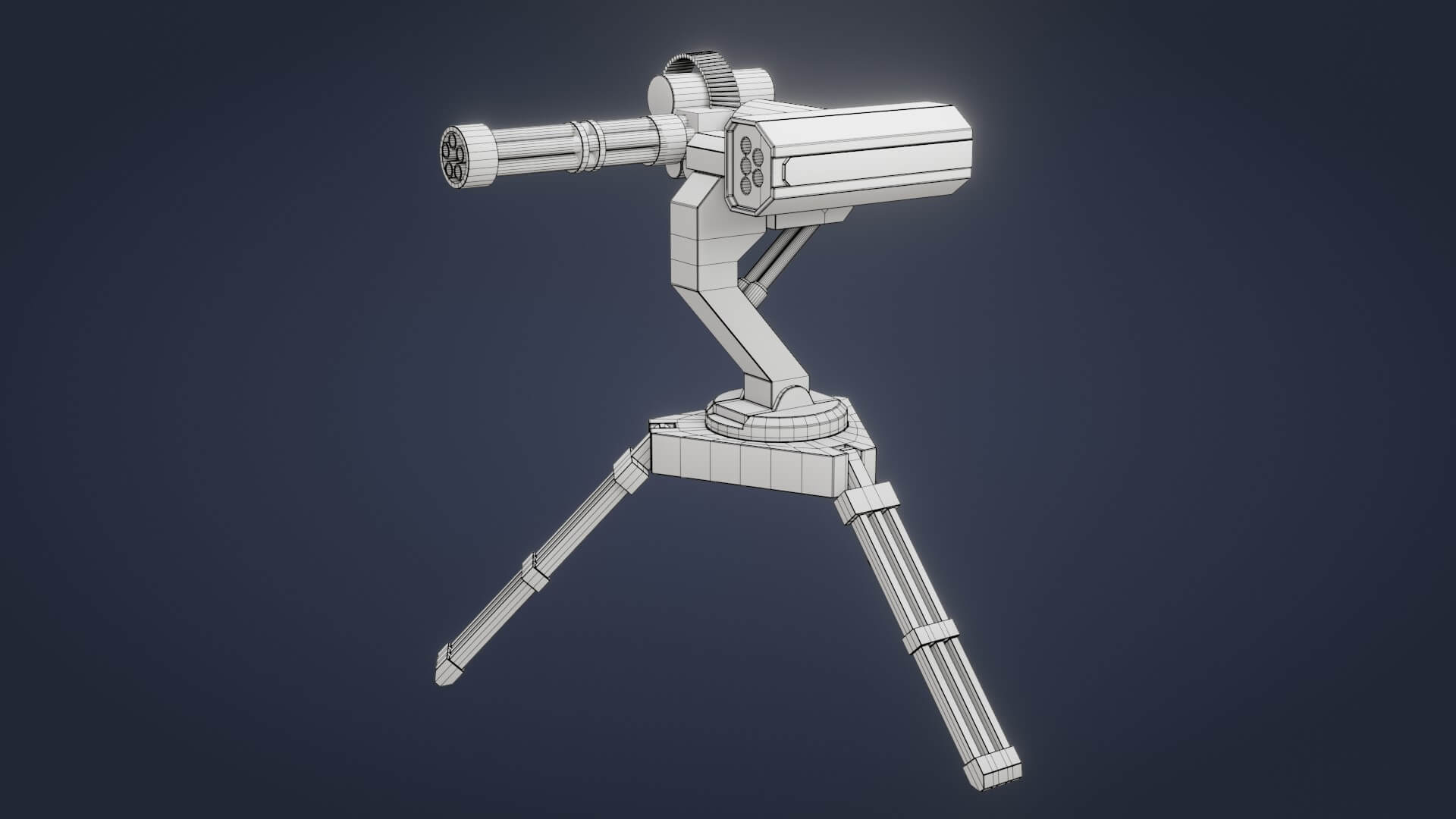 Sci-Fi Turret 3D Model