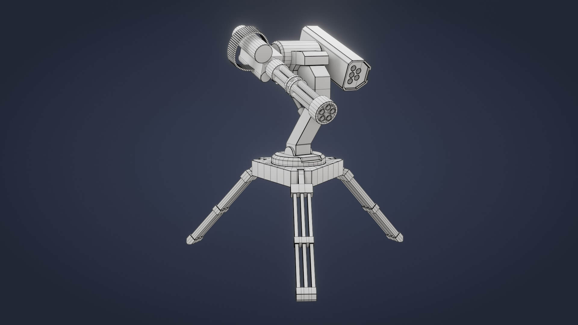 Sci-Fi Turret 3D Model