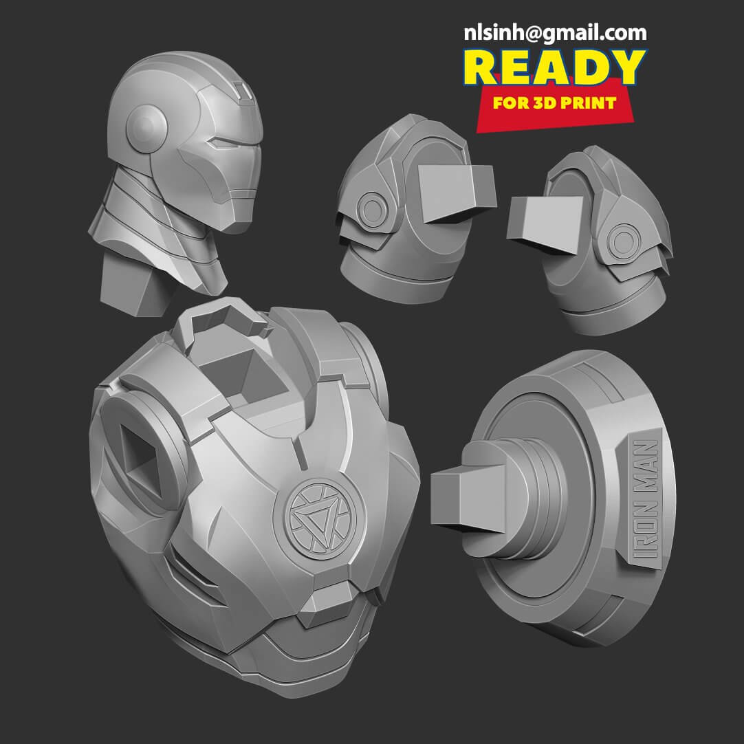 Iron Man Bust 3D Model