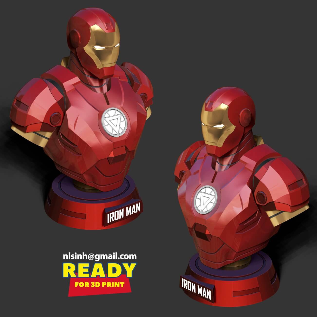 Iron Man Bust 3D Model