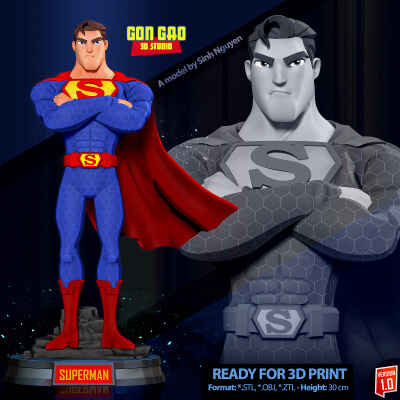 Superman Stylized 3D Fanart