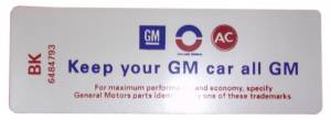 "Keep Your GM All GM" Air Cleaner Decal - Riviera