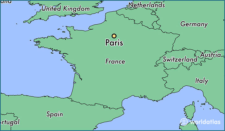 Paris On World Map