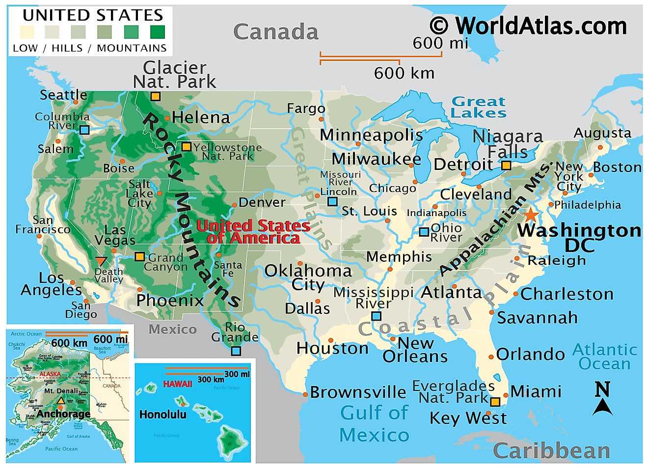 Geography Map Of United States