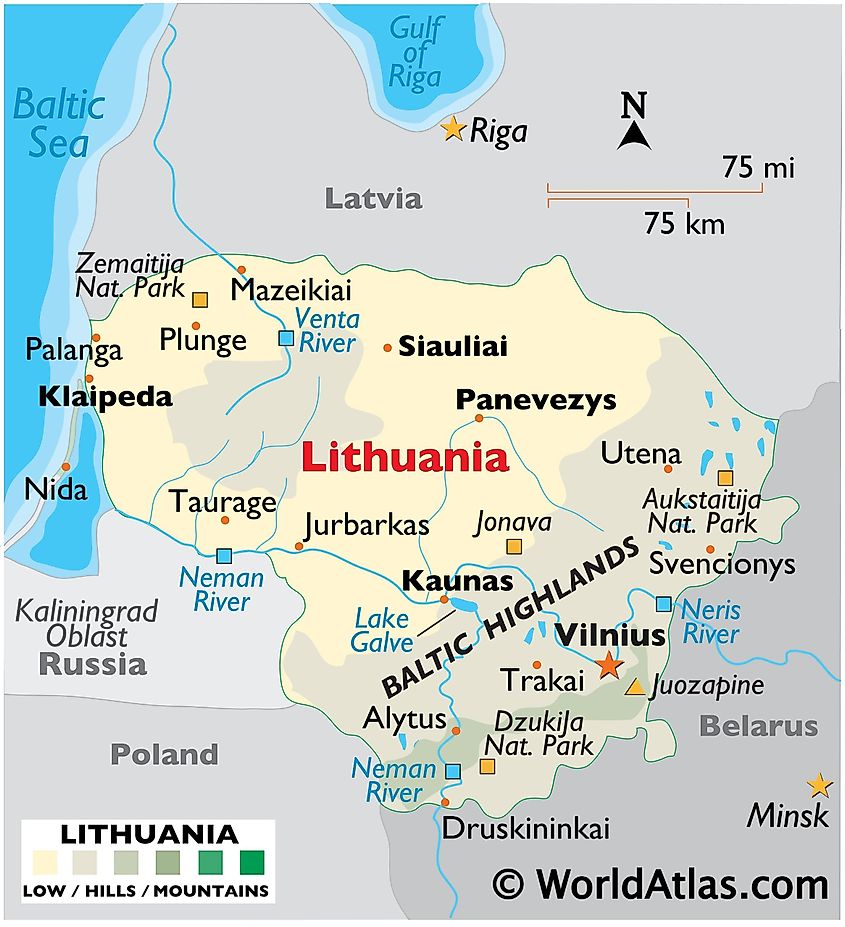 Lithuania map