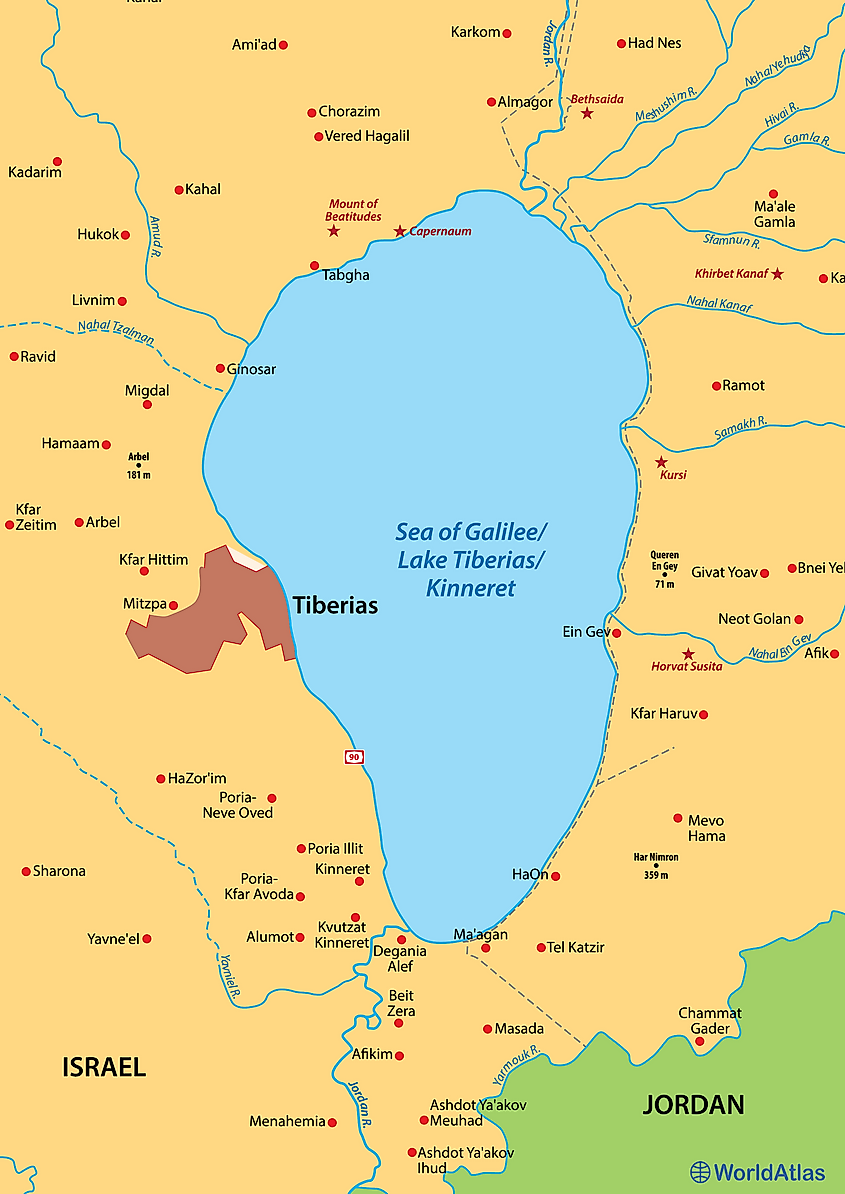 Sea Of Galilee Ancient Map