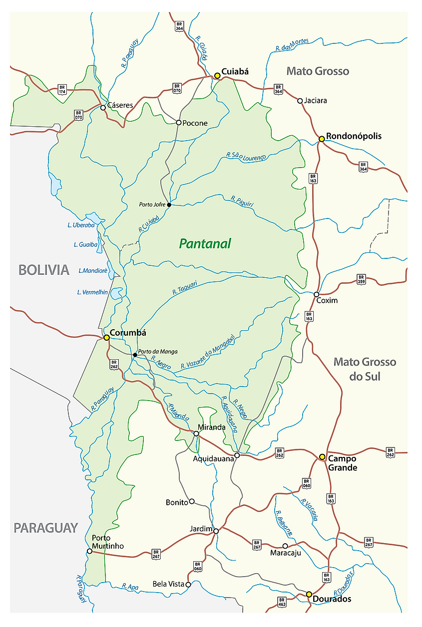 Mato Grosso Plateau Map