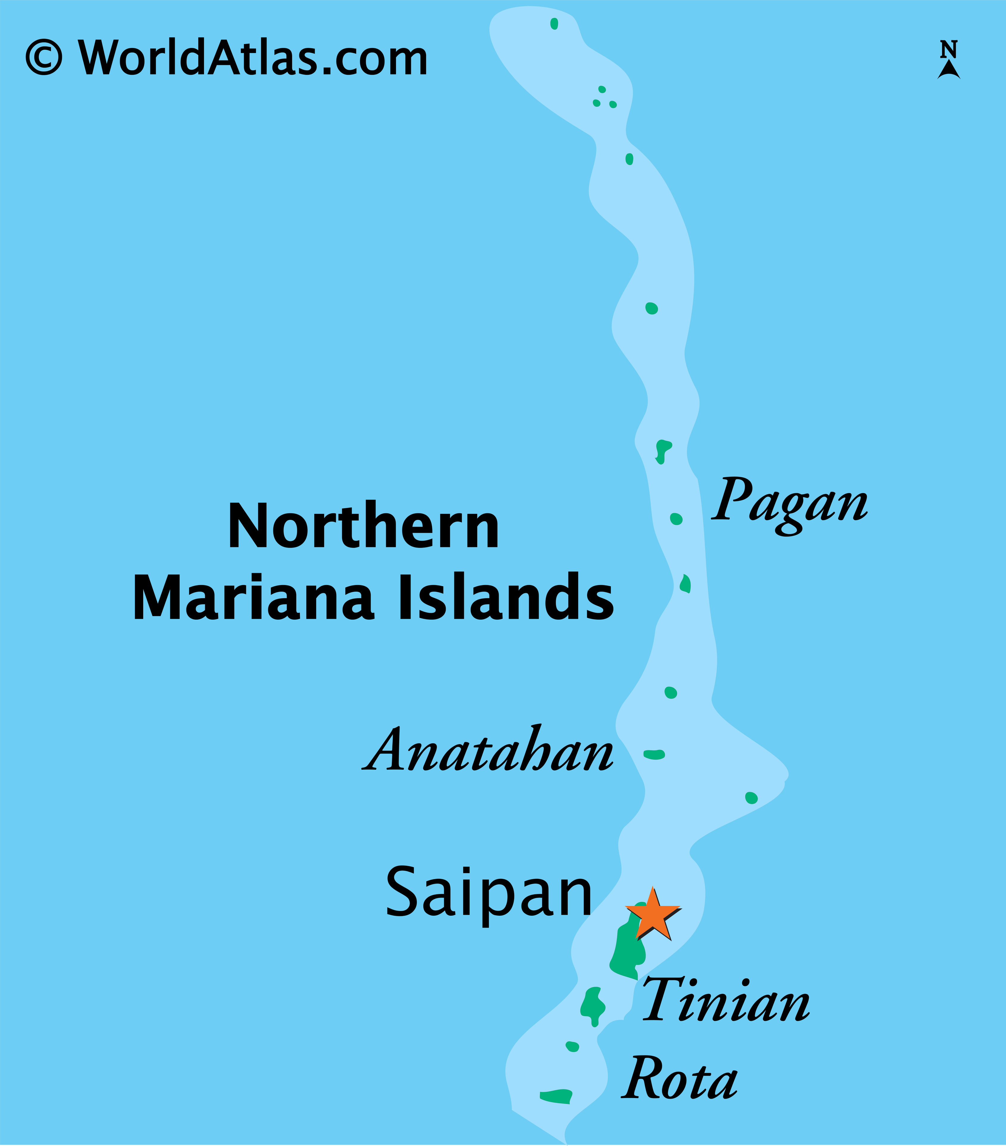 Saipan World Map