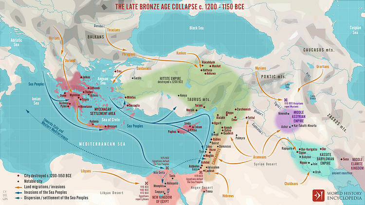 The Late Bronze Age Collapse c. 1200 - 1150 BCE