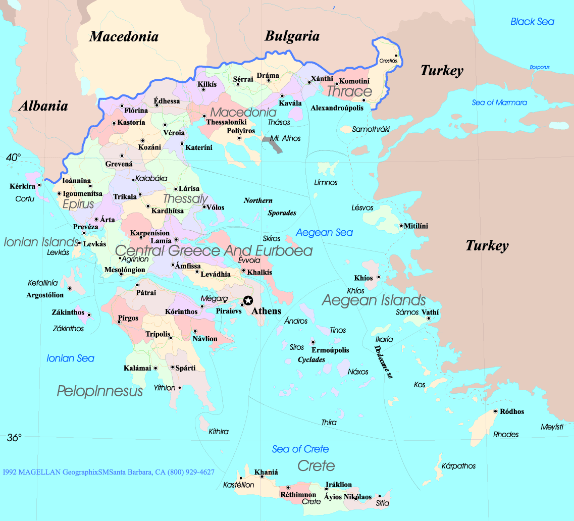 Greece Political Map