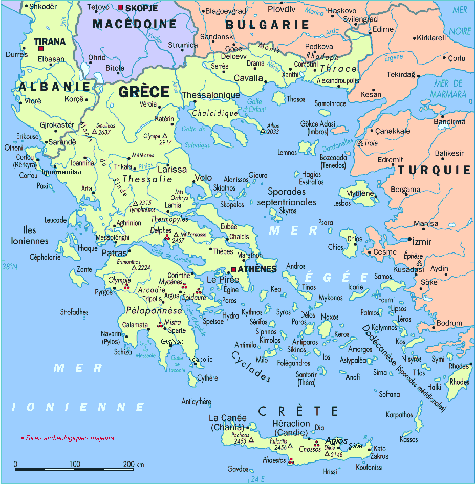 Map of Greece