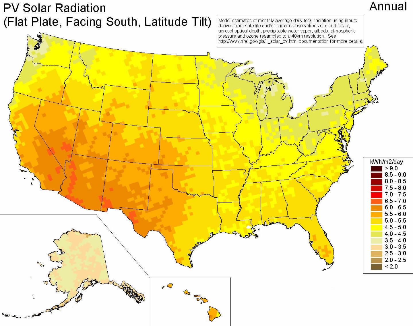 USA Solar Map