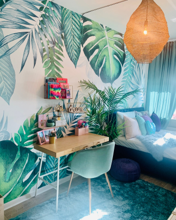 Tropical Palm Leaf Wallpaper Mural