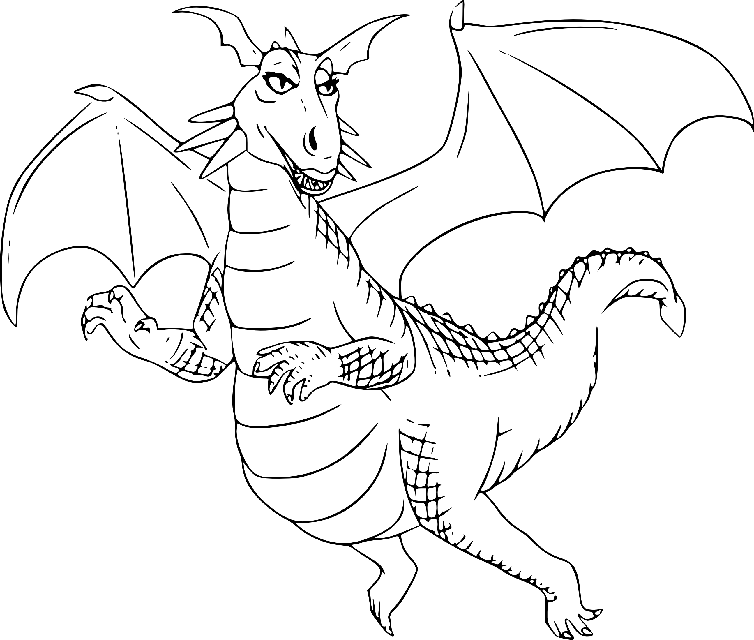 Dragon Shrek coloring page to print and color