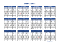 2023 Calendar in PDF