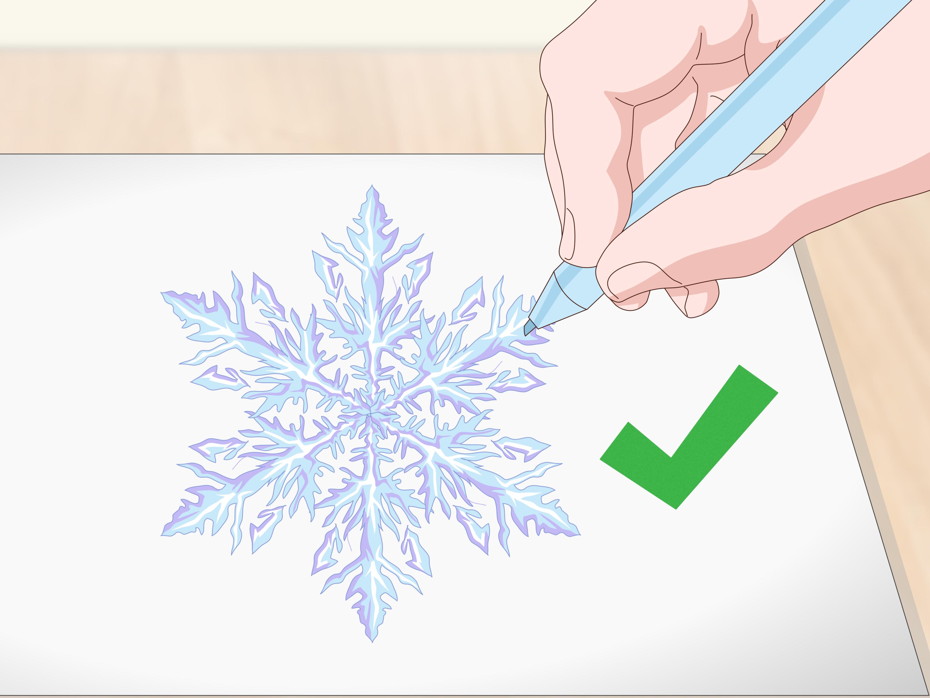 How to Draw a Snowflake 6 Steps (with Pictures) wikiHow