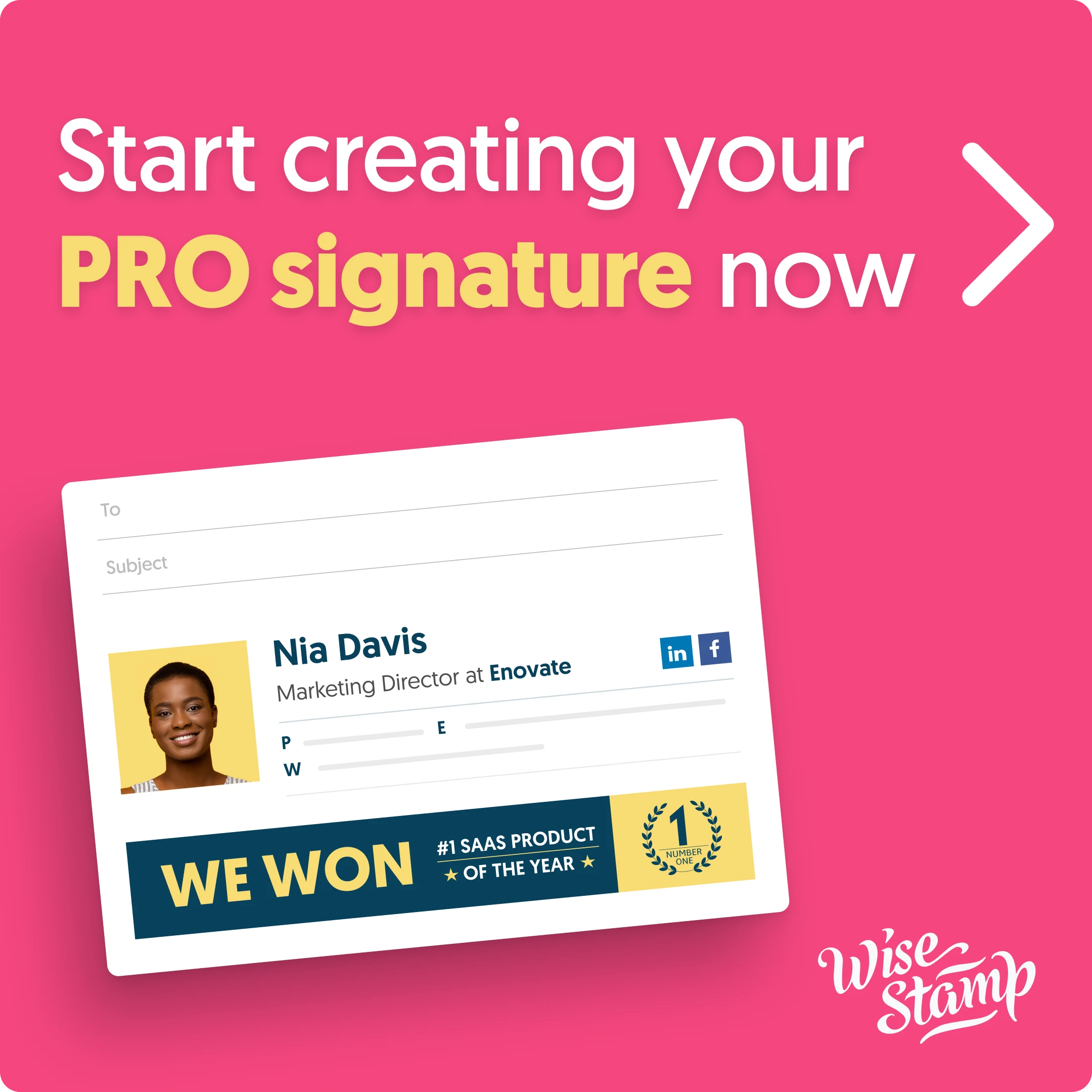 Start creating your PRO signature now banner