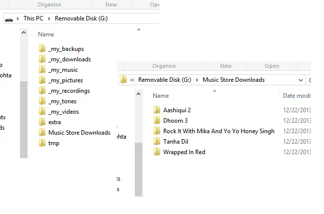 Nokia Music Downloaded Files in Asha 502