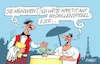 Cartoon: Straßencafe (small) by RABE tagged olympiade,sommerspiele,sport,paris,cartoon,karikatur,pressezeichnung,farbcartoon,tagescartoon,treppchen,podest,siegerehrung,siegerpodest,hund,herrchen,training,ringe,cafe,straßencafe,sportler,medaille,medaillenspiegel,spiegel,spiegelei,ei,medaillenspiegelei