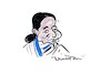 Cartoon: mamta didi (small) by cartoonist Abhishek tagged caricature,sketchbook,poltician