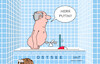 Cartoon: Ostsee (small) by Erl tagged politik,ostsee,sabotage,seekabel,schattenflotte,russland,wladimir,putin,badewanne,loriot,karikatur,erl